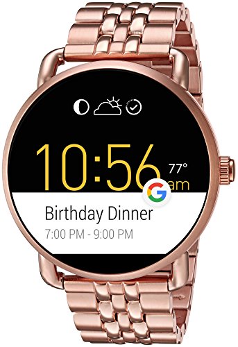 fossil women's rose gold smartwatch