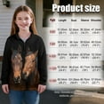 thumbnail image 7 of Uorisanigo Girls Half Zip Cropped Pullover Sweatshirt Oversized Western Horse Sweatshirts Long Sleeve Athletic Tops Fall Fashion Essentials Quarter Zipper Hoodies Jackets, 7 of 7