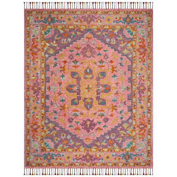 SAFAVIEH Aspen Deemer Southwestern Wool Area Rug, Pink/Violet, 10' x 14'