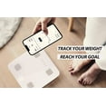 thumbnail image 3 of iHome Smart Scale Digital Bathroom Scale for Body Weight and BMI Tracking, White, 3 of 8