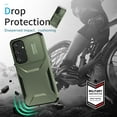 thumbnail image 3 of for Samsung Galaxy S23 Rugged Case, Heavy Duty Hard PC Protective Shockproof Cover with Lens Sliding Camera Cover Upgraded Drop Resistant Protective Phone Case for Samsung Galaxy S23, Darkgreen, 3 of 7