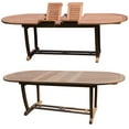 thumbnail image 2 of Grade-A Teak Dining Set: 6 Seater 7 Pc: 94" Mas Oval Trestle Leg Table And 6 Osborne Arm Chairs Outdoor Patio WholesaleTeak #51OS1307, 2 of 4