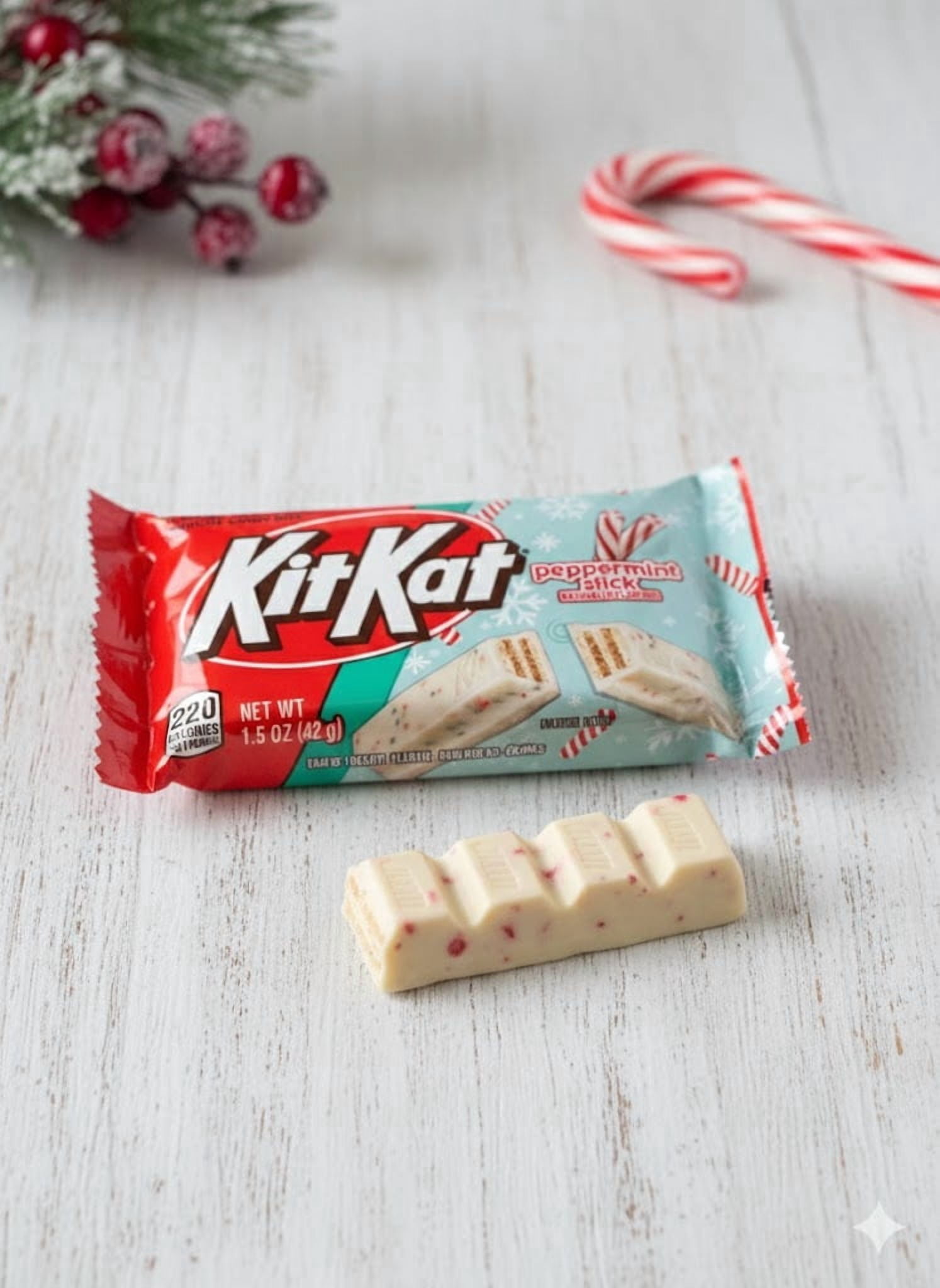 Kit Kat Peanuts Peppermint Stick Snack Size Candy Bars, 1.5 oz Bag, 24 Count