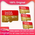 thumbnail image 2 of Original Extreme Micro SD Cards A2 Memory Card V30 U3 Flash Card 64GB 32GB A1 TF Cards 128GB 256GB Memory Microsd For DJI drone, 2 of 5