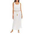 thumbnail image 4 of Soluna Robe Maxi à Taille Smockée Coucher de Soleil pour Femmes Couverture de Bain Blanche m, 4 of 4
