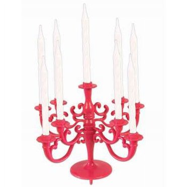 Candelabra Cake Decorator-Pink W/ Candles
