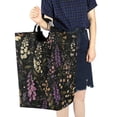 thumbnail image 4 of Yayeee Freestanding Laundry Hamper with Handle Collapsible Large Storage Basket for Clothes, Purple Floral Pattern, 4 of 7