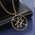 thumbnail image 2 of TEAMER Azazel Sigil Pendant Necklace Gold Demonic Symbol Sign Jewelry Solomon Amulet, 2 of 4