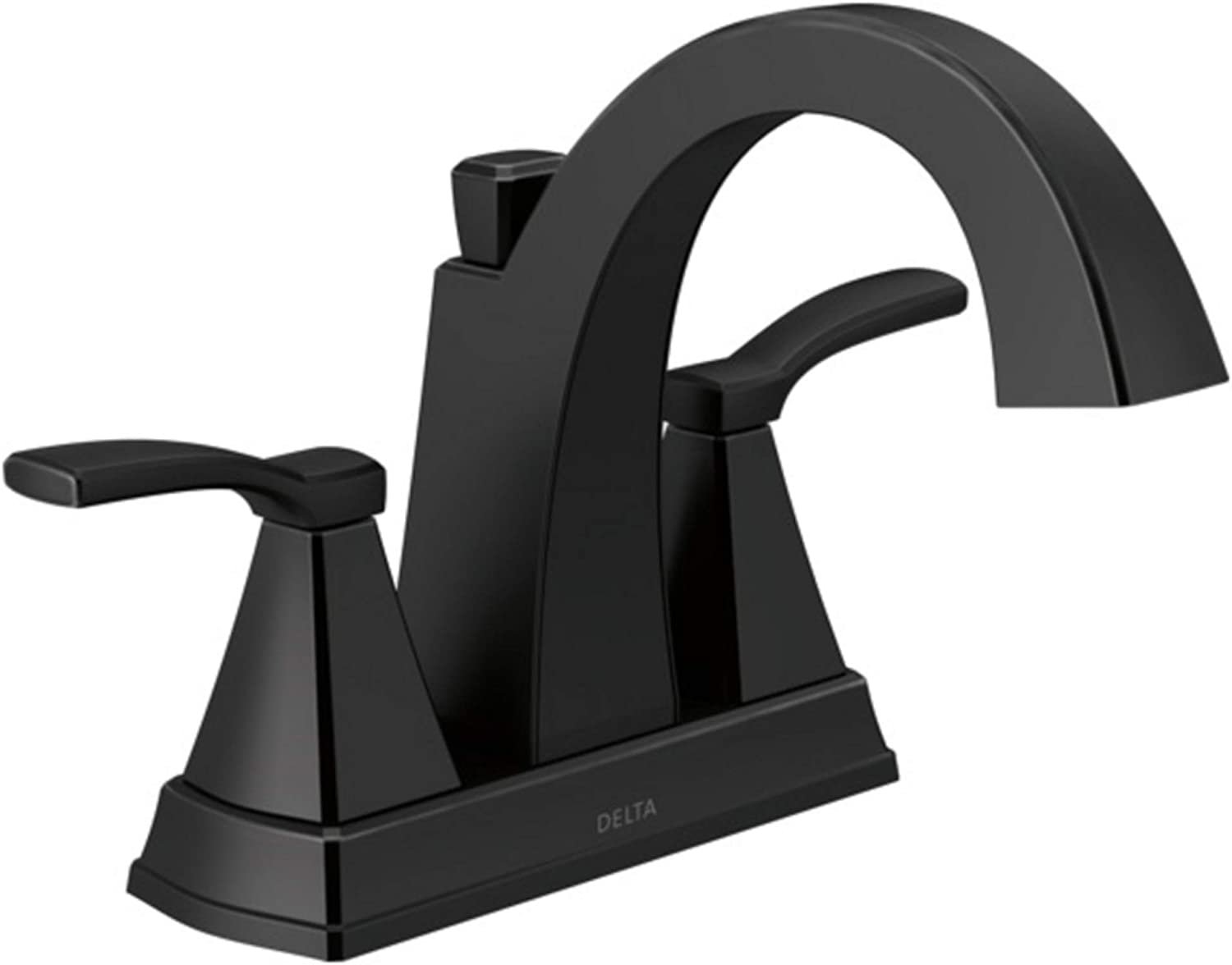 Delta Flynn Matte Black 25768LFBL 2Handle 4in Centerset WaterSense