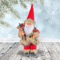 thumbnail image 4 of 9 Inch Standing Santa Claus Ornament  Holiday Decoration(Watermelon Red), 4 of 6