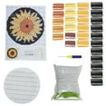 thumbnail image 2 of Pcapzz 50×50cm Latch Hook Rug Kit Sunflower Pattern Crochet Latch Hook Kit DIY Hook Carpet Crochet Kits Easy to Use Rug Crochet Yarn Kits Embroidery Rug Kit for Decor Floor Mats Pet Rugs-1set-black, 2 of 11