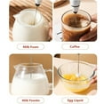 thumbnail image 4 of RyhaPaper Electric Milk Frother Handheld Milk Foamer with Rechargeable Coffee Frother 3 Speeds Milk Whisk 2 in 1 Egg Beater Perfect for Coffee, Latte, Cappuccino, Black, 4 of 9