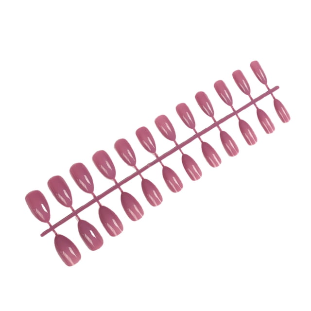 Juego de 24 piezas de uñas postizas Qarigey DIY estilo Simple frijol rojo morado