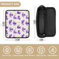 thumbnail image 4 of Hair Tools Storage with Heat Resistant Mat- Purple Cat Pattern Printed Curling Iron Travel Bag/Flat Iron Case for Women, 4 of 8
