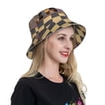 thumbnail image 6 of KLL Chess Board With Pawns Bucket Hat for Women Men Packable Travel Beach Sun Hat Outdoor Rave Accessories Reflective Fisherman Cap, 6 of 7
