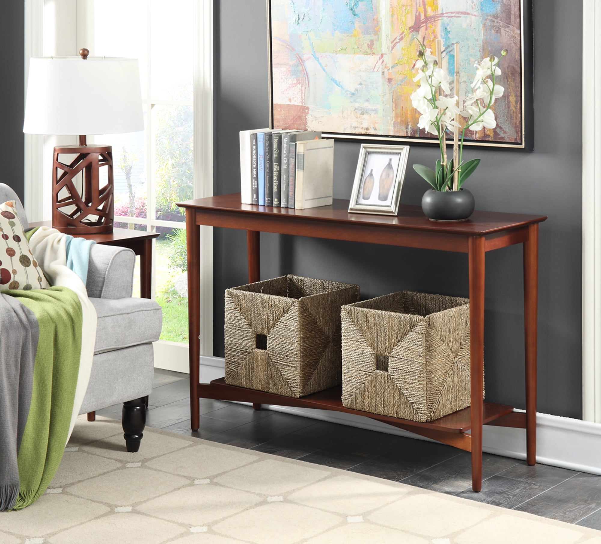 Convenience Concepts Savannah Mid Century Console Table