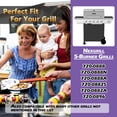thumbnail image 3 of Set of 5 Replacement Burners and Stainless Steel Heat Plates Tent Shield Replacement Kit for Nexgrill 720-0888 720-0888N 720-0830H, 3 of 5