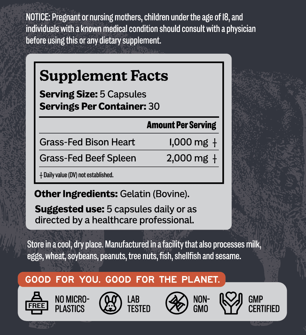 Ironclad - Bison Heart & Beef Liver Iron Support Supplement