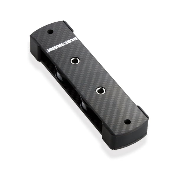 BLUESHARK 4502 2-Sheave Sailing Deck Organizer - Carbon Fiber Plate, 2,640 lbs Working Load, 5/8" Max Line Size, for Boats Up to 26 ft (8m), Aluminum Sheaves, 316 Stainless Steel Hardware