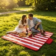 thumbnail image 4 of Picnic Blanket Waterproof Outdoor Folding Blanket Large Camping Mat, Multi Layer Soft Durable Portable Easy Clean Design, for Beach Park Camping Travel Picnic Outdoor Family Use Home, 4 of 6