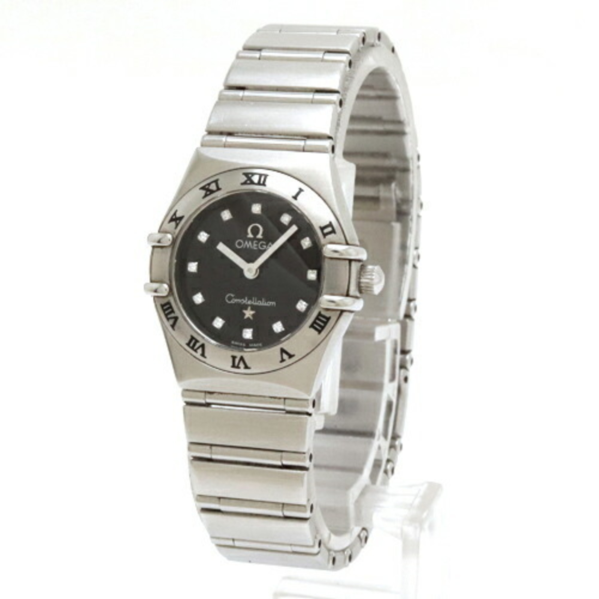 OMEGA Constellation Mini 1562.56 12P diamond black Dial Quartz Ladies_935547 Omega Constellation 1562.56 Stainless steel Black | Dealer  main image 2