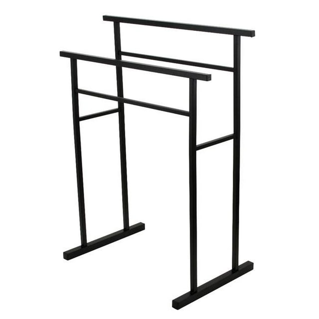 Kingston Brass SCC8240 Edenscape Pedestal Steel Construction Towel Rack, Matte Black