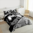 thumbnail image 3 of Feelyou Cartoon Grey Gamepad Bedding Comforter Set for Kids, Modern Video Game Twin Comforter Sets, Game Gonsole Reversible Bedding Set, Microfiber Bedroom Decor, 2pcs, 3 of 8