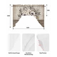 thumbnail image 5 of Vintage Flowers Swag Valances for Windows, Small Curtains Drapes, Farmhouse Floral Leaves Retro Wood Board Kitchen Window Curtains Over Sink Window Treatment Valance for Bedroom/Bathroom 56"x36", 5 of 5