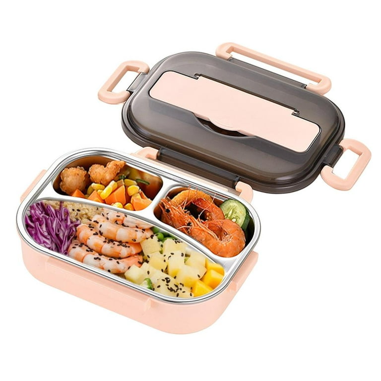 HANMFEI Stainless Steel Bento Box,1150ml Adult Lunch Box,4 Compartments Lunch  Box for Kids and Adults 