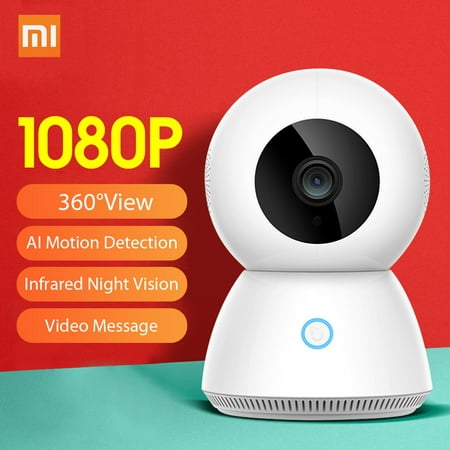 Xiaomi Mijia Xiaobai Smart Camera 1080P Full HD Night Vision 360 Angle Panoramic Webcam IP Camera Camcorder APP Wireless Control Home Enhanced (Best App To Combine Videos)