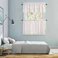 thumbnail image 5 of Farmhouse Beige White Striped Kitchen Curtains Sets for Windows 36 Inch Length, Modern Stripes Rod Pocket Window Treatments Tier Curtains and Valances Set for Bedroom/Bathroom, 5 of 8