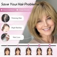 thumbnail image 3 of Breathable Natural Hair Tips for Women with Thinning Hari, Short Natural Hair Toppers, with Bangs, Volume & Style With Seamless, 3 of 7