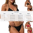 thumbnail image 3 of ClodeEU Women's Plus Size Color Block Halter Neck Bikini Set with Bow ,Loose Fit Sexy Comfortable Two Piece Swimsuit Black,Womens Plus L, 3 of 6
