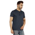 thumbnail image 2 of Inkmeso Solid Henley T-Shirt For Mens Cotton Short Sleeve Tee Shirts Pocket Shirt, 2 of 7