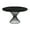 Black, variant on HomeStock Baroque Beauty 54-Inch Round Dining Table With Epoxy Black Metal Base, Mid-Century Style Dining Table with Pedestal, Modern Dining Table for All Spaces - 54"D x 54"W x 30"H-Color:Walnut