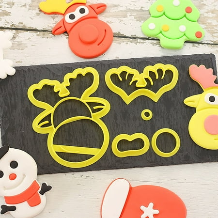 

Deyuer Non-stick Cartoon Baking Mold 3D Cake Decoration Tool Santa Claus Elk Snowman Christmas Tree Cookie Cutter for Party