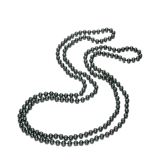 Black Freshwater Pearl Long Necklace