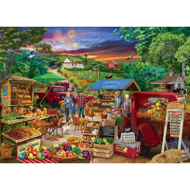 Rompecabezas Toynk Farmer's Market Country Bumpkin 1000 piezas