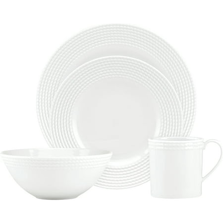 

MINUSE 4-piece dinnerware white