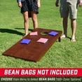 thumbnail image 4 of GoSports Regulation Size Wooden Cornhole Set with Brown Finish - Includes Carrying Case, 4 of 5