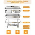 thumbnail image 2 of RIEDHOFF Chafing Dish Buffet Set 2 Pack, 8 QT Stainless Steel Chafer Buffet Food Servers and Warmers Set with Water Pan for Weddings, Parties, Banquets, and Catering, 2 of 6