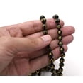 thumbnail image 3 of Black Agate Om Mala Beads - 108 Prayer Beads Hand Knotted Japa Mala, 3 of 4