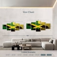 thumbnail image 4 of Elephant Stock Jamaican Island Flag Wall Art - Horizontal Multi Panel Canvas - Living Room Wall Decor - Flags Multi Panel - Black And Green Decor - 80" x 36", 4 of 8
