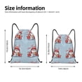 thumbnail image 2 of Kdxio merry Christmas rabbit Print Drawstring Backpack Bag,Waterproof Draw String Back Sack, Gym Drawstring Bags Swim Bag For Unisex, 2 of 5