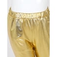thumbnail image 3 of Aislor Kids Girls Shiny Metallic High Waist Active Pants Gym Workout Yoga Dance Leggings Hip Hop Trousers, 3 of 7