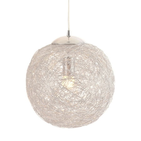 

Pendant Ceiling Light Fixture Aluminum Metal Silver Living Kitchen Lounge Cafe Bistro Hotel Lobby Hospitality