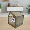 thumbnail image 3 of Abstract Pet House, Scales Tile Pattern in Retro Colors Rounded Motifs Influences, Outdoor & Indoor Portable Dog Kennel with Pillow and Cover, 5 Sizes, Multicolor, by Ambesonne, 3 of 5