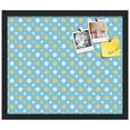 thumbnail image 2 of PinPix 20x17 Custom Cork Bulletin Board Blue - White Dots Poster Board Has a Fabric Style Canvas Finish, Framed in Blue - White Dots, by ArtToFrames (PinPix-345), 2 of 6