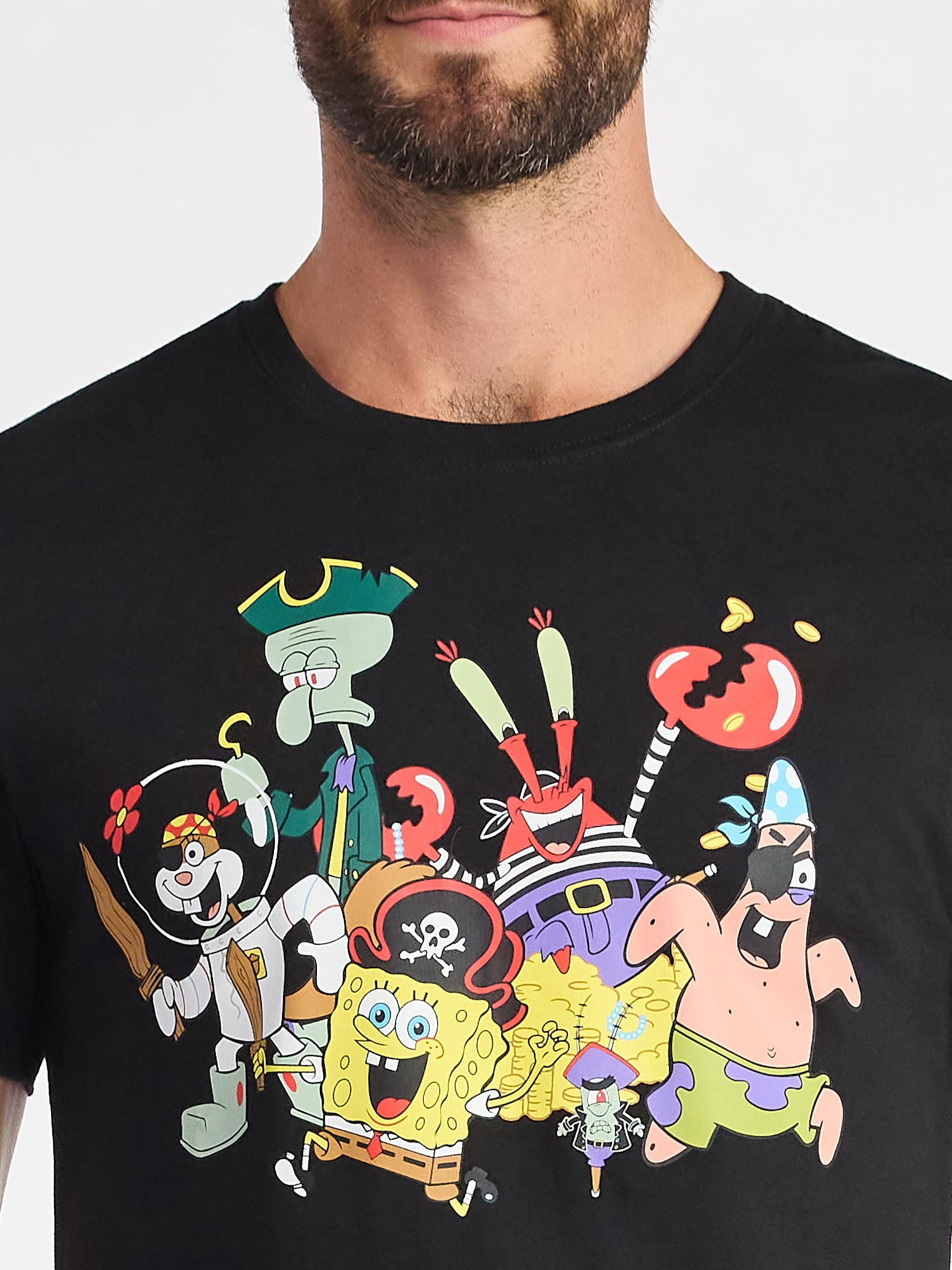 SpongeBob SquarePants Men's Graphic Tee with Short Sleeves, Sizes S-3XL