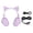 Violet, variant on YAHHU Kids Bluetooth Headphones RGB Lights Cat Ear Headset 20H Playtime HiFi Stereo Over-Ear Headphones for School Laptop, Roseate